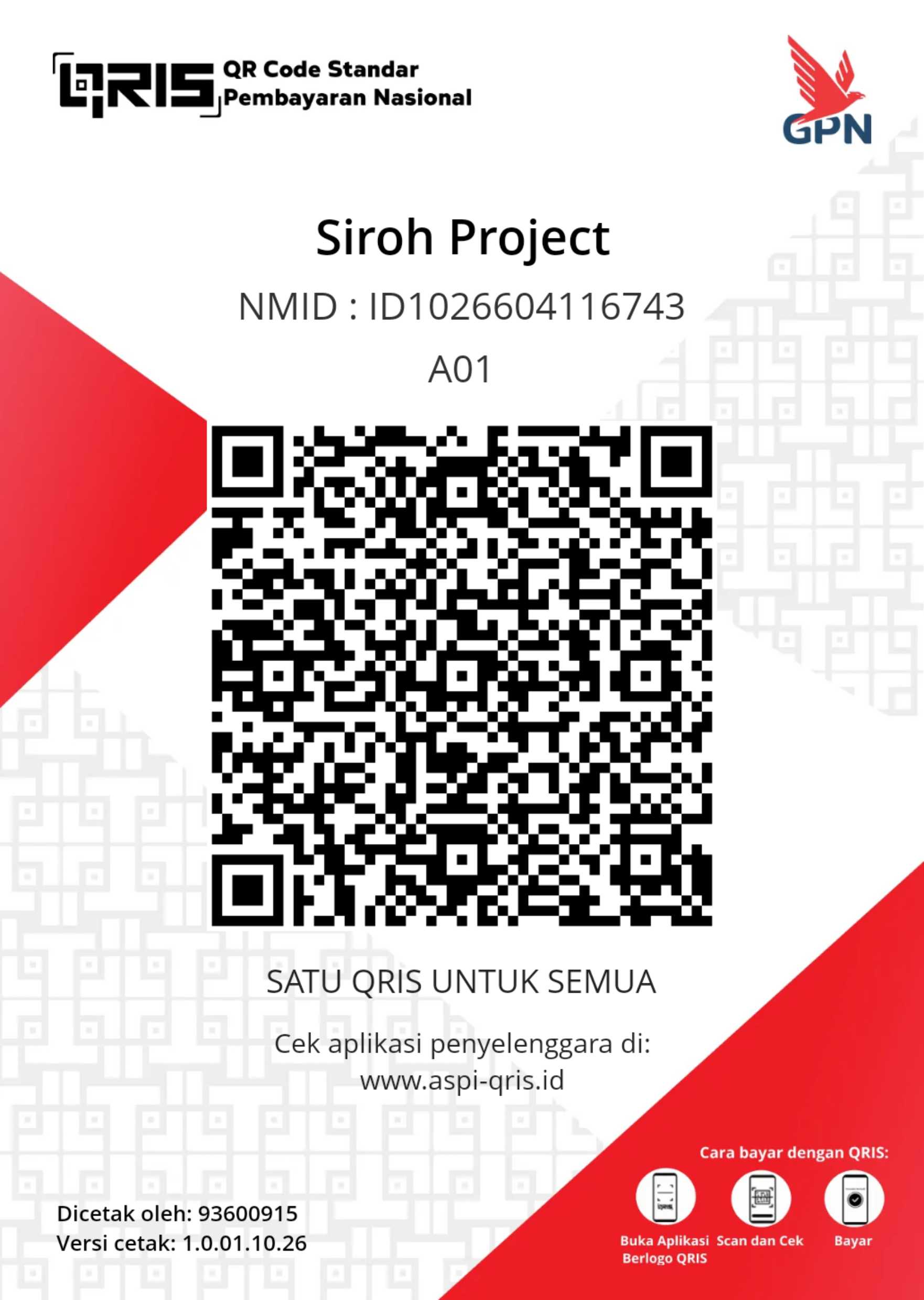 QRIS Resmi Event - SIROH PROJECT INDONESIA